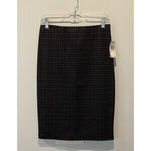 Philosophy Womens Size Medium Plaid Stretchy Pencil Knee Length Skirt.